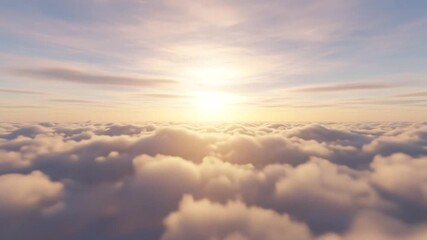 Dreamy flight through white clouds, perfect for sky themed and ethereal backgrounds