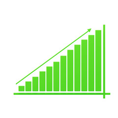 3D Business Growth And Success Arrow Upward