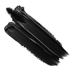 Black Mascara Swatch on Black Background