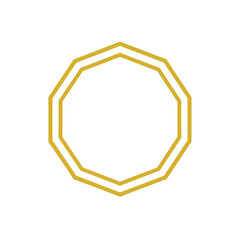 Elegant octagonal gold pattern border vector design scalable geometric frame vector
