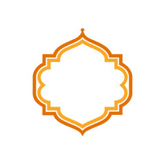 Elegant islamic border design vector illustration scalable decorative frame vector