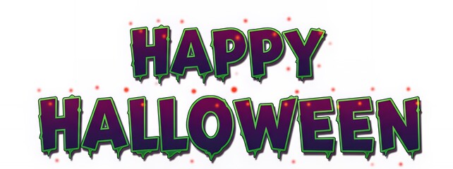 Happy Halloween text	
