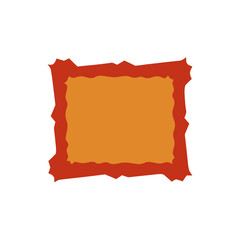 Rough torn paper frame vector graphic scalable illustration with orange center vector