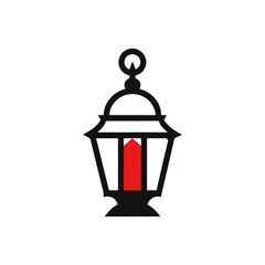 Traditional lantern outline vector illustration scalable eps icon for decoration and design vector