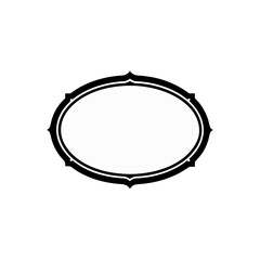 Vintage oval label frame vector illustration scalable decorative element eps icon vector
