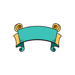 Vintage scroll banner illustration with curled ribbon ends scalable vector graphic vector