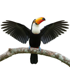 toucan bird isolated on transparent background