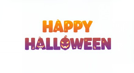 Happy Halloween text	
