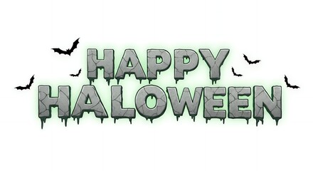 Happy Halloween text	
