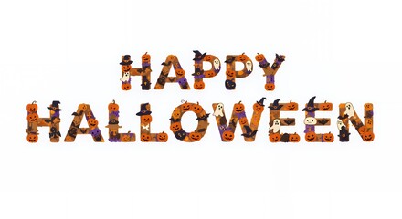 Happy Halloween text	
