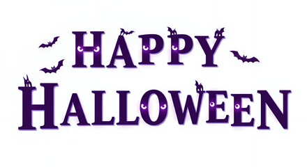 Happy Halloween text	
