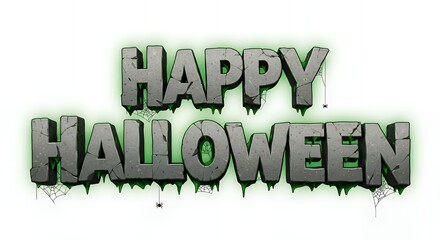 Happy Halloween text	
