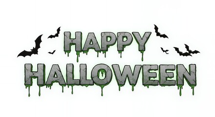 Happy Halloween text	
