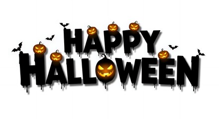 Happy Halloween text	
