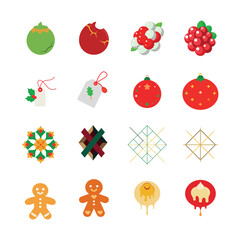 Set of Christmas Ornament vector illustration