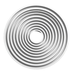 Obraz premium Abstract White Concentric Circles on Black Background