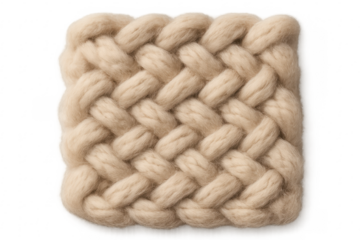 Beige chunky knitted wool blanket texture background