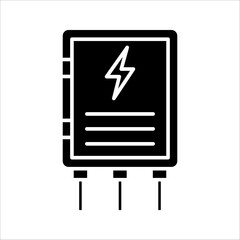 electric panel box icon. Electric distribution icon set. vector illustration on white background