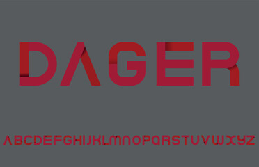 DAGER - modern futuristic sans typeface font typography minimal fonts for sport, fashion, vector format