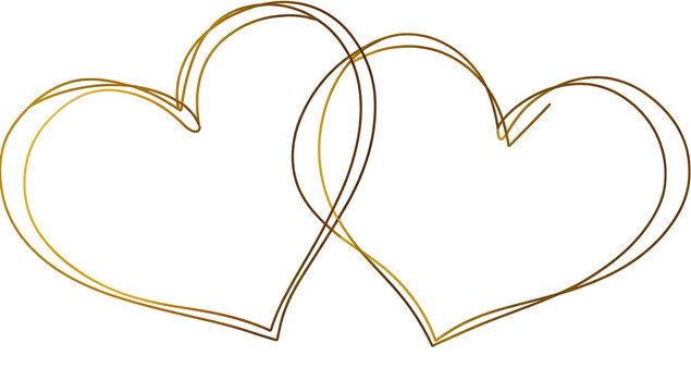 Two intertwined gold hearts (1)