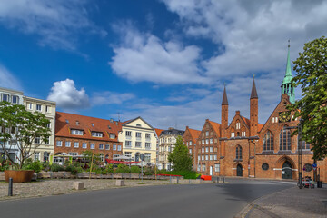 Koberg square in Lubeck, Germany