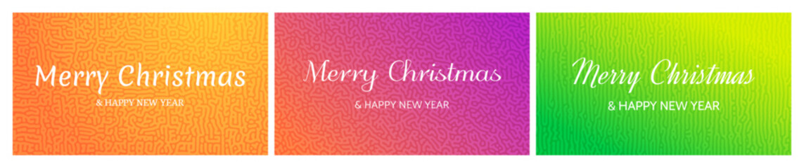 Merry Christmas and Happy New Year incription on turing background