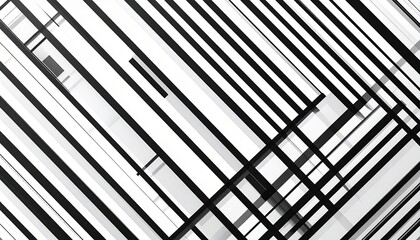 Dynamic Black and White Abstract Geometric Pattern with Intersecting Diagonal Lines Creating a Modern Background or Overlay Design Element