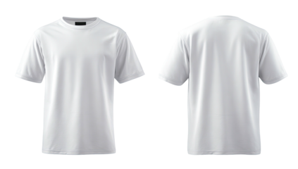 Blank white t-shirt front and back (2)