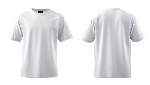 Blank white t-shirt front and back (2)