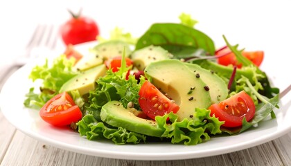 Fresh salad on a plate