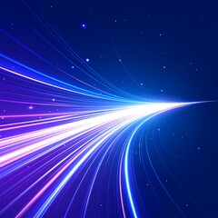 Obraz premium Abstract illustration of glowing energy streaks, futuristic motion