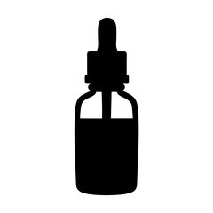 Silhouette of a dropper bottle used for essential oils and medicine