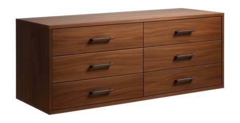 A sleek chest of drawers with a flat top, perfect for a TV stand in any living space.
