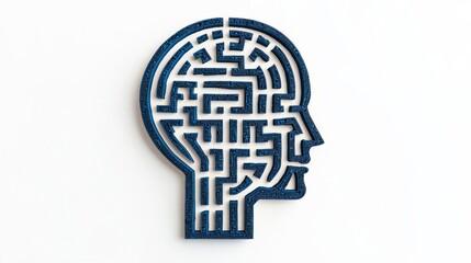 Conceptual maze representing complex thinking and problem solving in the human mind.