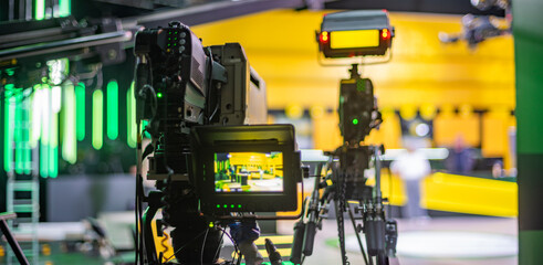 TV camera on the set of the show