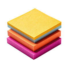 Fototapeta premium Stacked colorful foam squares