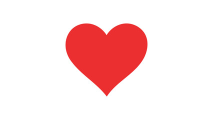 Fototapeta premium Red Heart Icon Solid Fill love romance