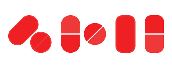 Medicine icon symbols. Simple pictograms for web sites and mobile app