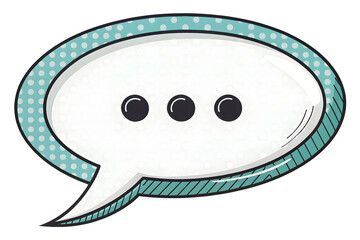 Comic Speech Bubble with Ellipsis Dots talk dialogue