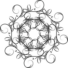 illustration of floral design elements