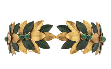 Roman laurel wreath with gold leaves and gems