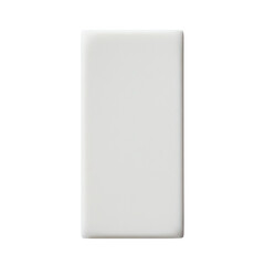 White rectangular eraser for school and office use