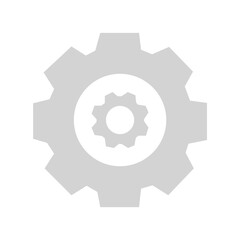 Grey gear wheel isolated on transparent background for engineering concept