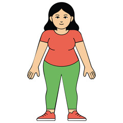  Plus size women in sportswear for fitness and exercise