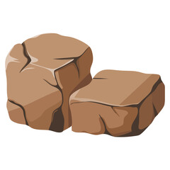  Cartoon heap of heavy cobbles and large boulders