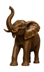 Obraz premium A detailed bronze elephant figurine, perfect for a classic home mantelpiece.