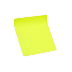 Fototapeta premium Single bright yellow sticky note adheres to surface creating reminder and organization options isolated on transparent background