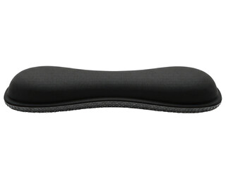 Obraz premium Black ergonomic wrist support pad for a computer keyboard on a transparent background