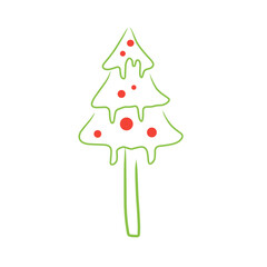 Handdrawn Christmas Pine