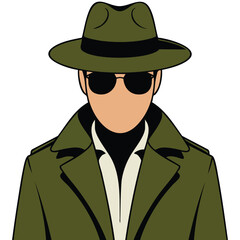 Criminal icon image man with sunglasses isolated vector illustration on white background